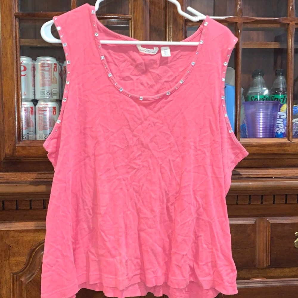 Derek heart plus brand pink tank top